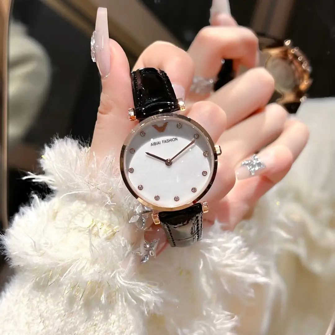 Women's Gold Plated Waterproof Watch with Crystal Dial