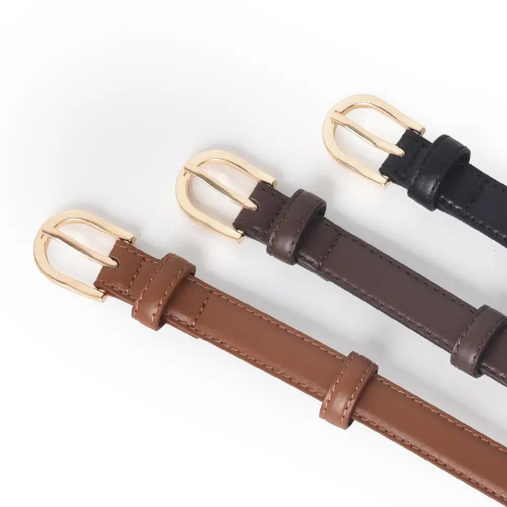 Light Brown Genuine Leather Belt for Women - Image 5