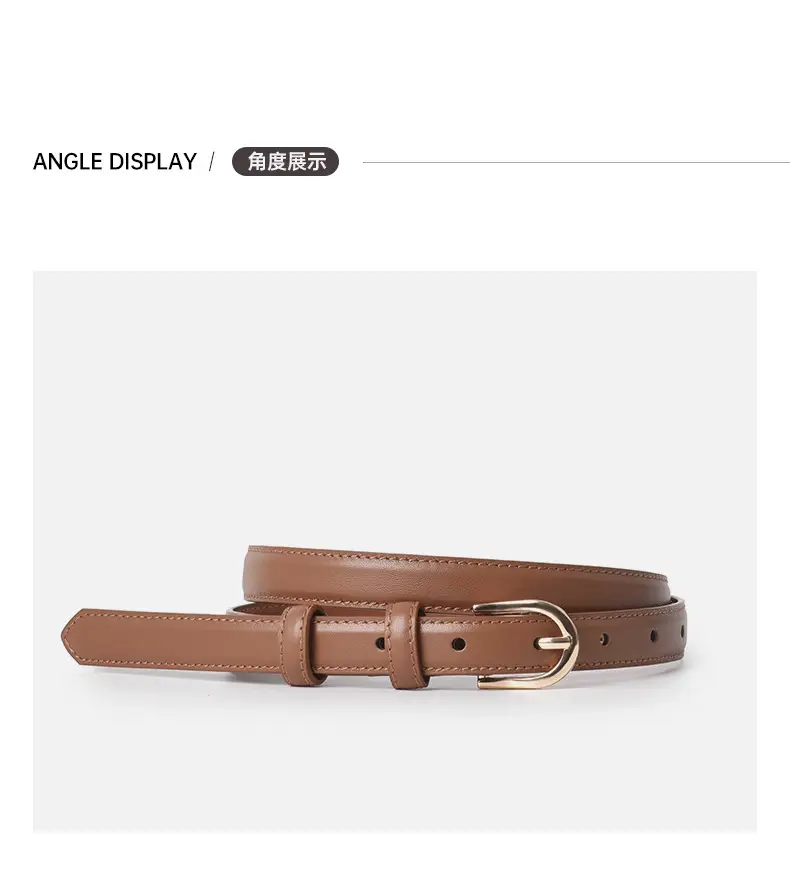 Light Brown Genuine Leather Belt for Women β feature 8