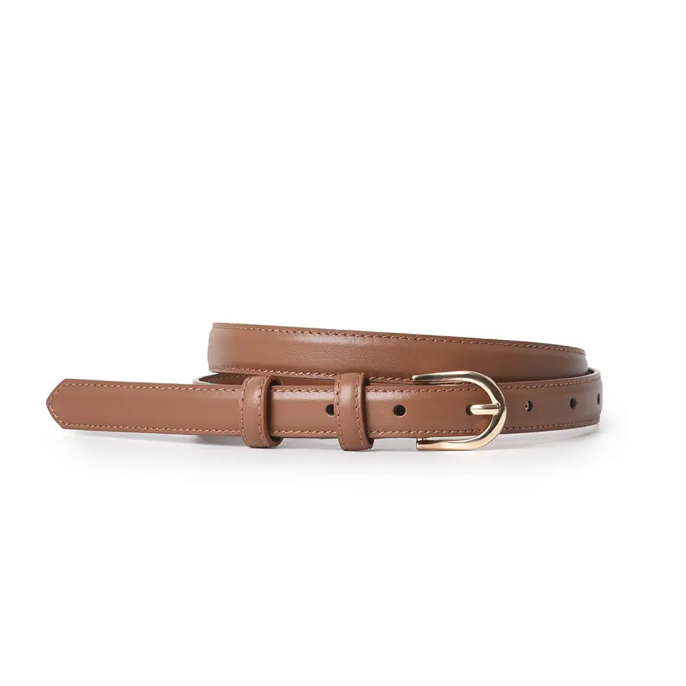 Light Brown Genuine Leather Belt for Women - Image 2