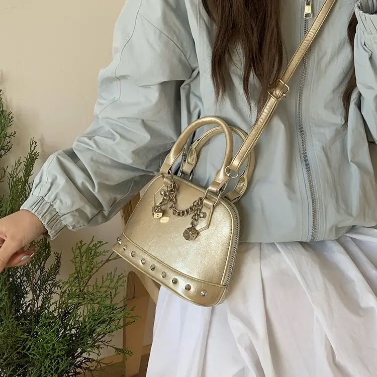 Gold Rivet Shoulder Bag for Women 2025 - Image 5