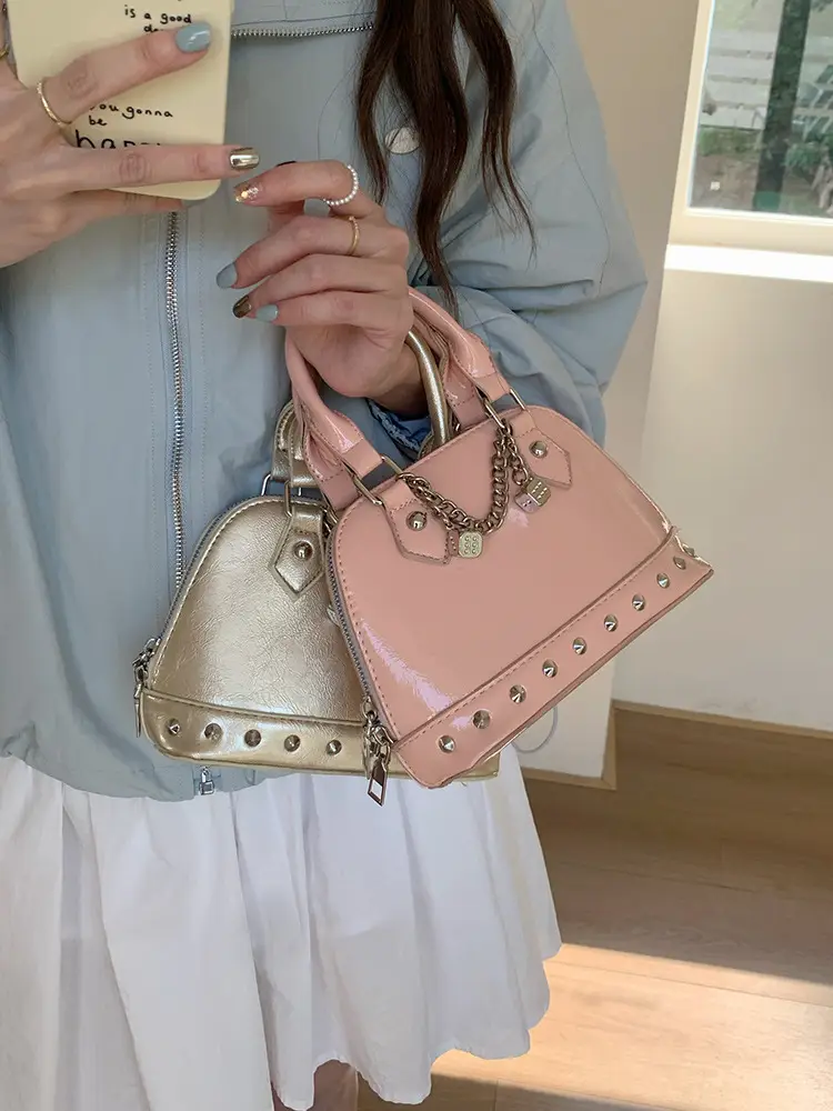 Gold Rivet Shoulder Bag for Women 2025 — feature 1