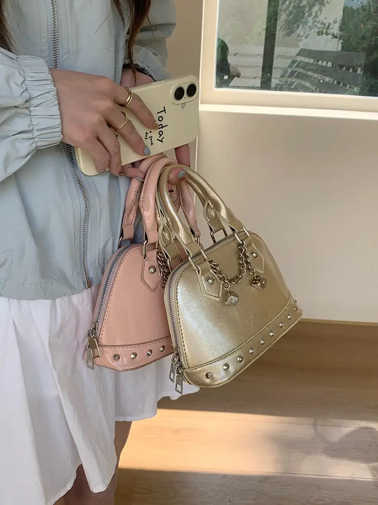 Gold Rivet Shoulder Bag for Women 2025 — feature 2