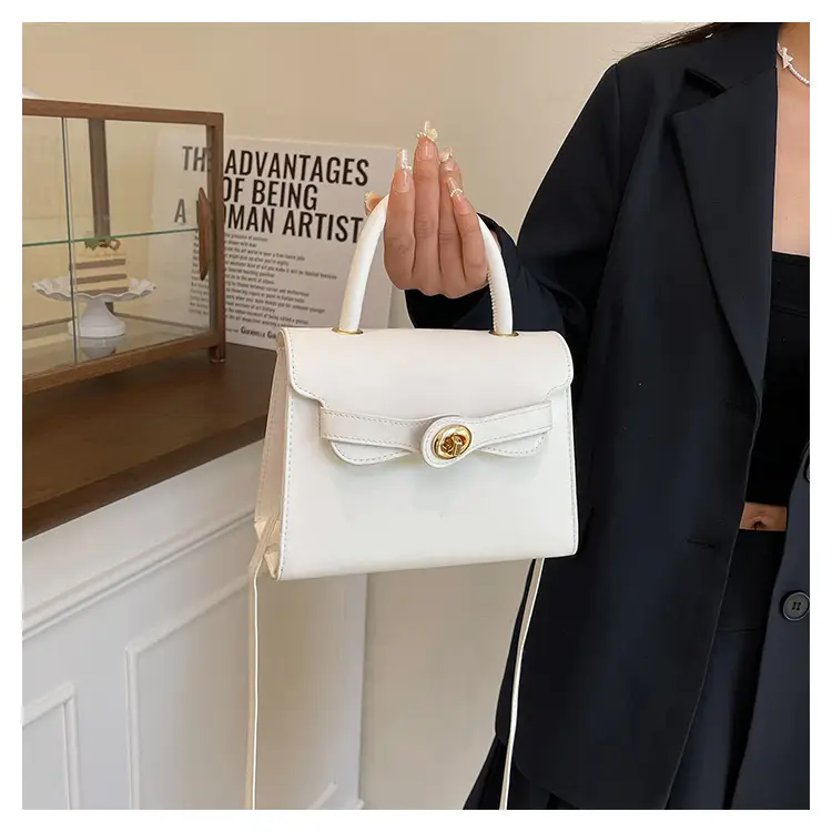 White Retro Satchel Shoulder Bag for Women 2025 — feature 11