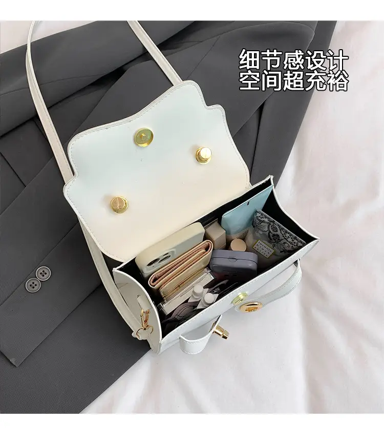 White Retro Satchel Shoulder Bag for Women 2025 — feature 5