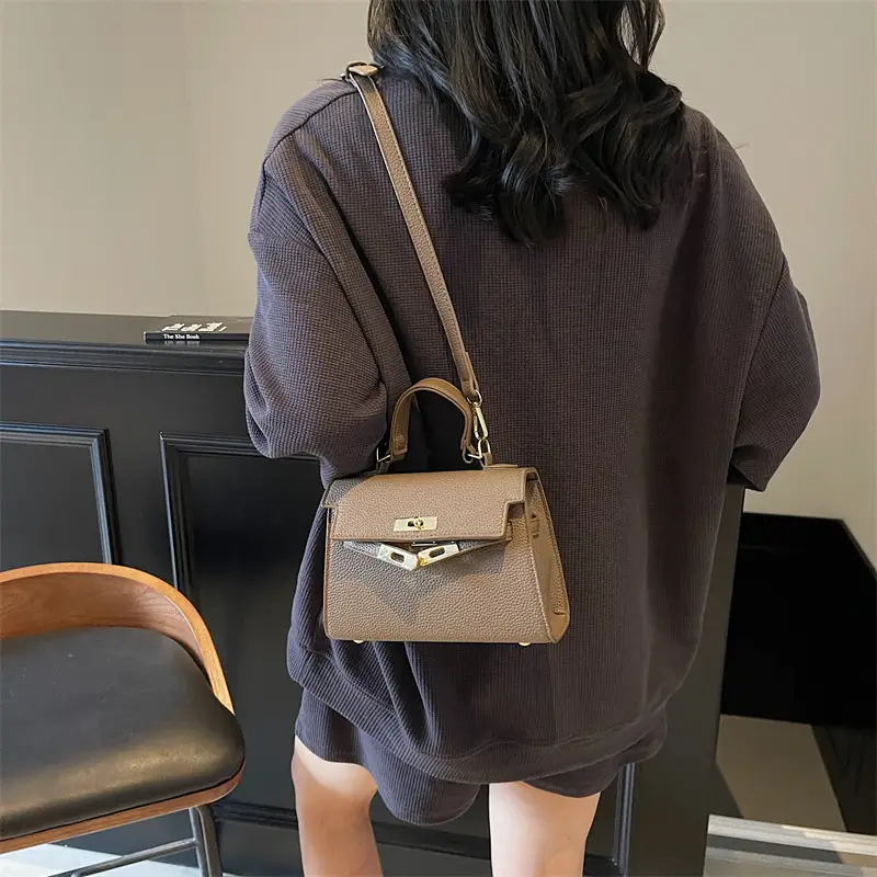 Women Brown Leather Shoulder Bag 2025 Summer New Style - Image 8
