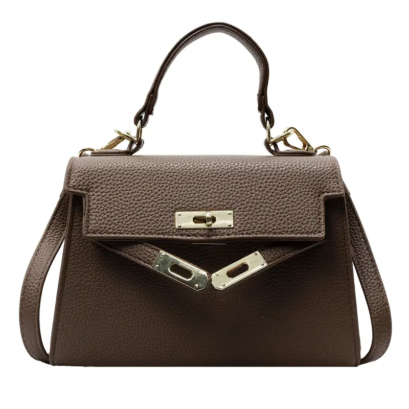 Women Brown Leather Shoulder Bag 2025 Summer New Style - Image 4
