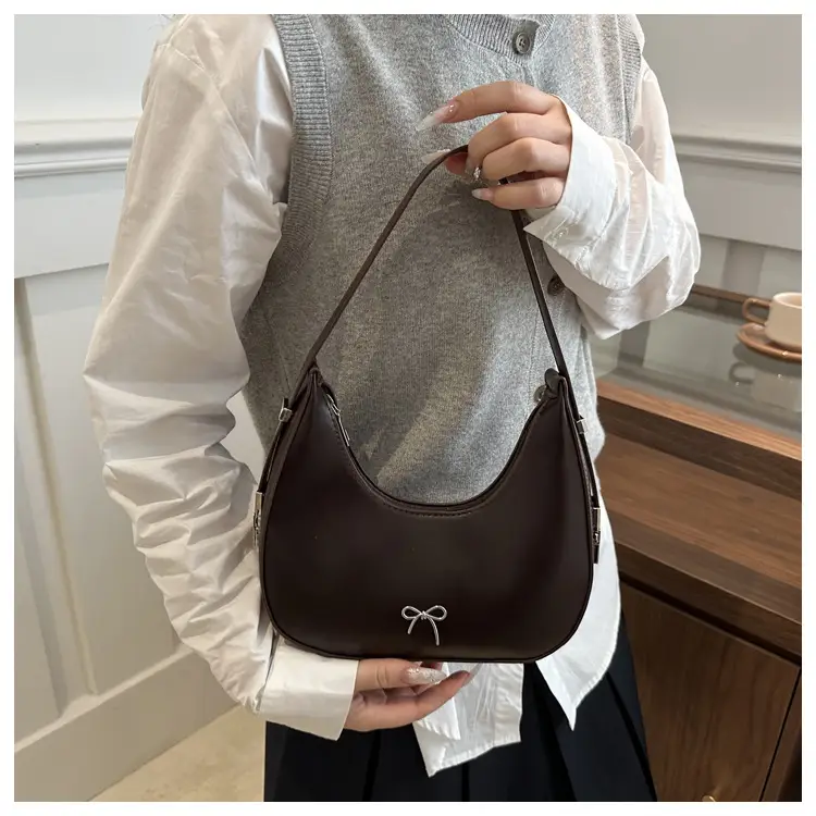 Red Korean Style Bow Underarm Bag for Women — feature 13