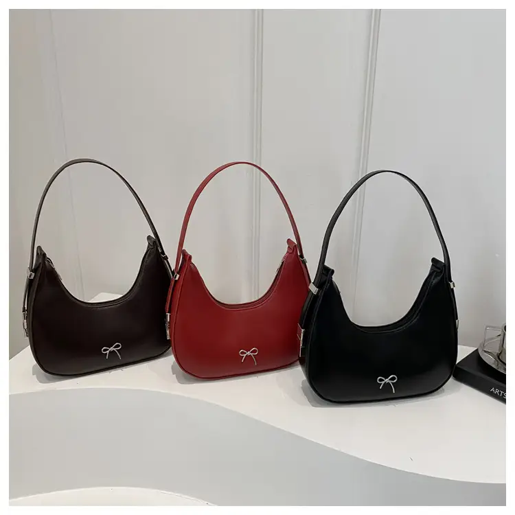 Red Korean Style Bow Underarm Bag for Women — feature 24