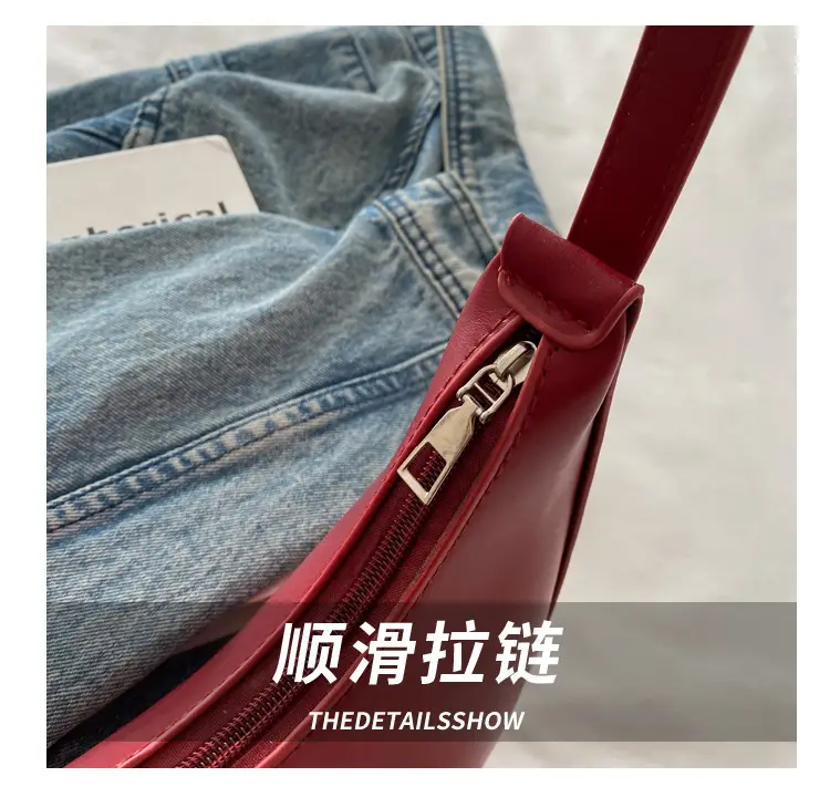 Red Korean Style Bow Underarm Bag for Women — feature 4