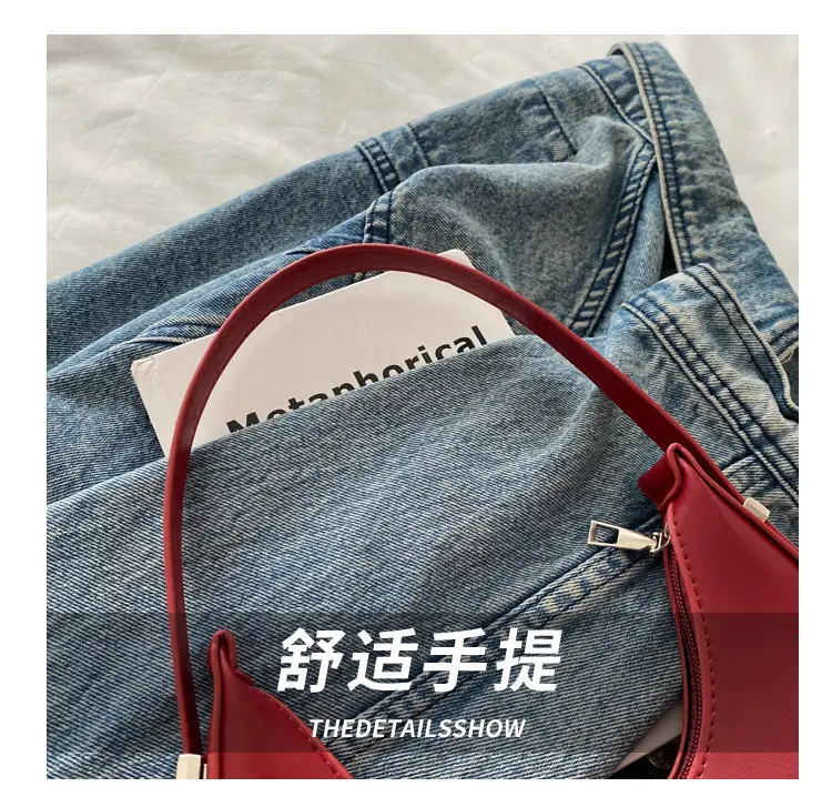 Red Korean Style Bow Underarm Bag for Women — feature 6
