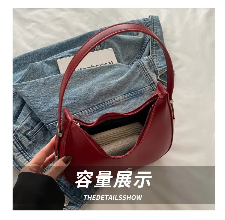 Red Korean Style Bow Underarm Bag for Women — feature 7