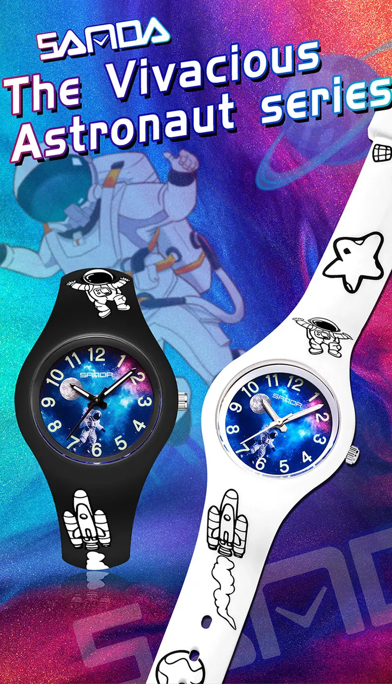 Sanda Children's Starry Sky Astronaut Watch Black Quartz — feature 23