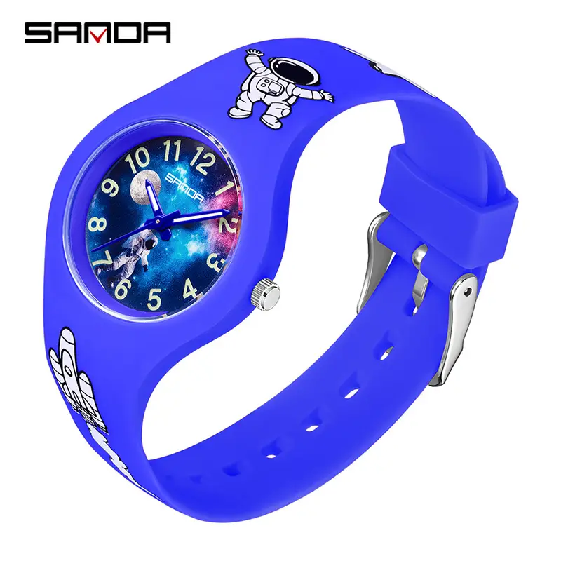 Sanda Children's Starry Sky Astronaut Watch Black Quartz