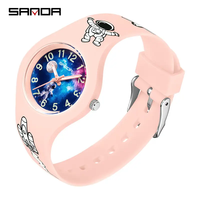 Sanda Children's Starry Sky Astronaut Watch Black Quartz