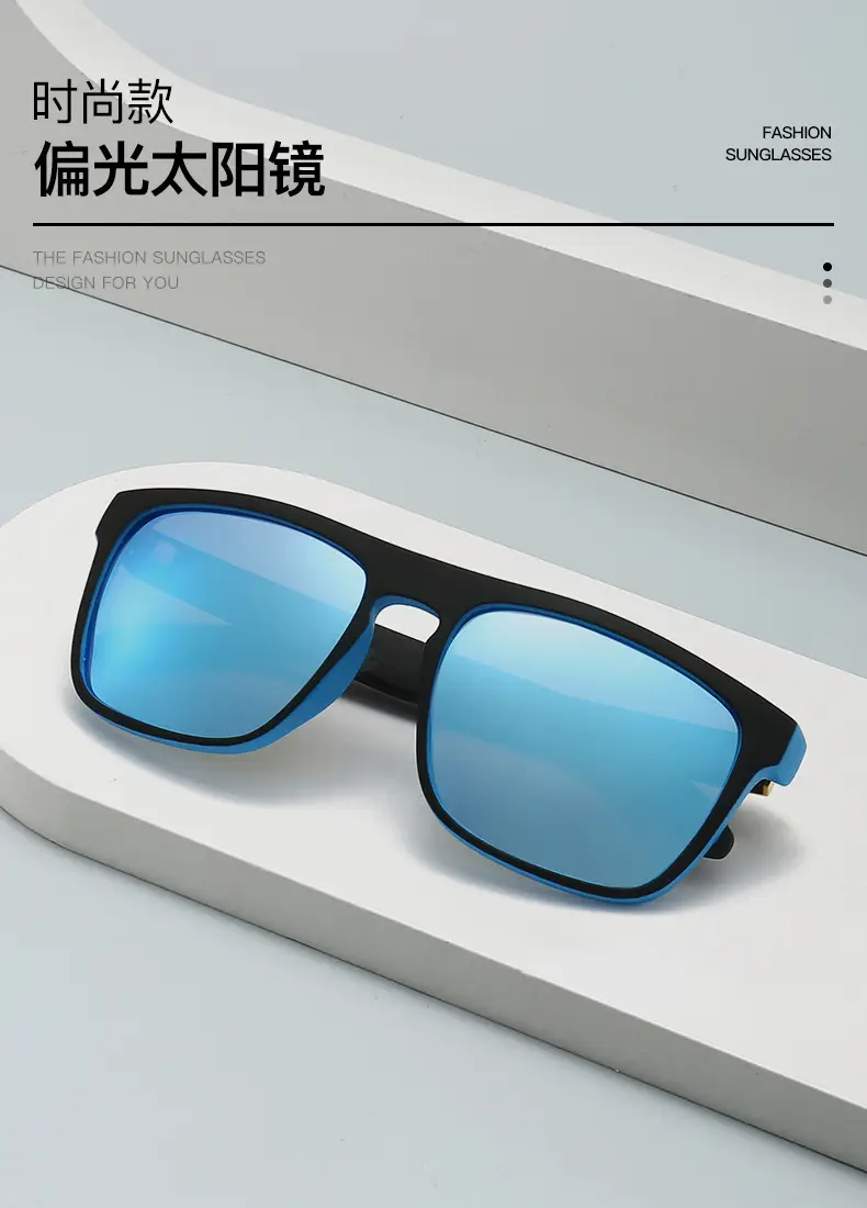 Men's Blue Lensed Polarized Sunglasses — feature 5