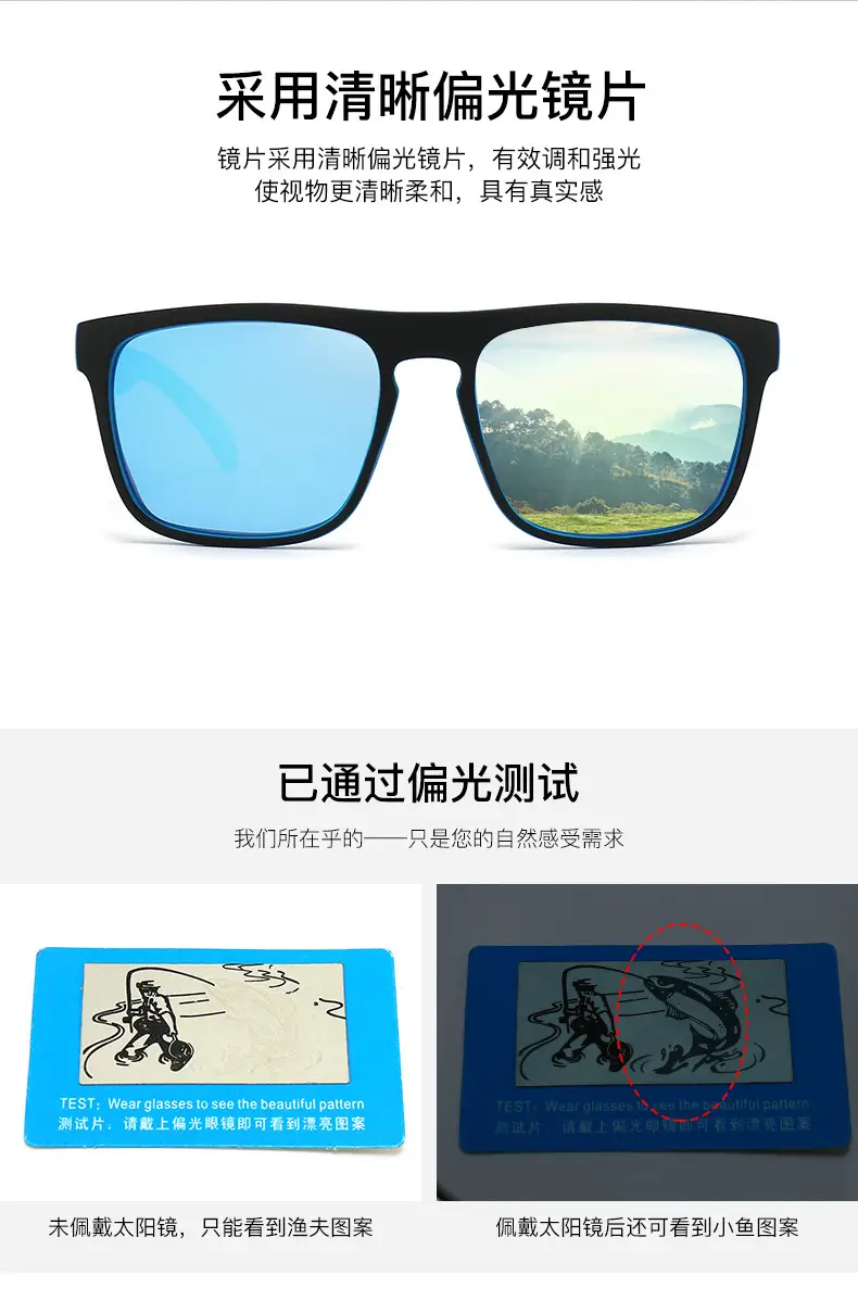 Men's Blue Lensed Polarized Sunglasses — feature 8