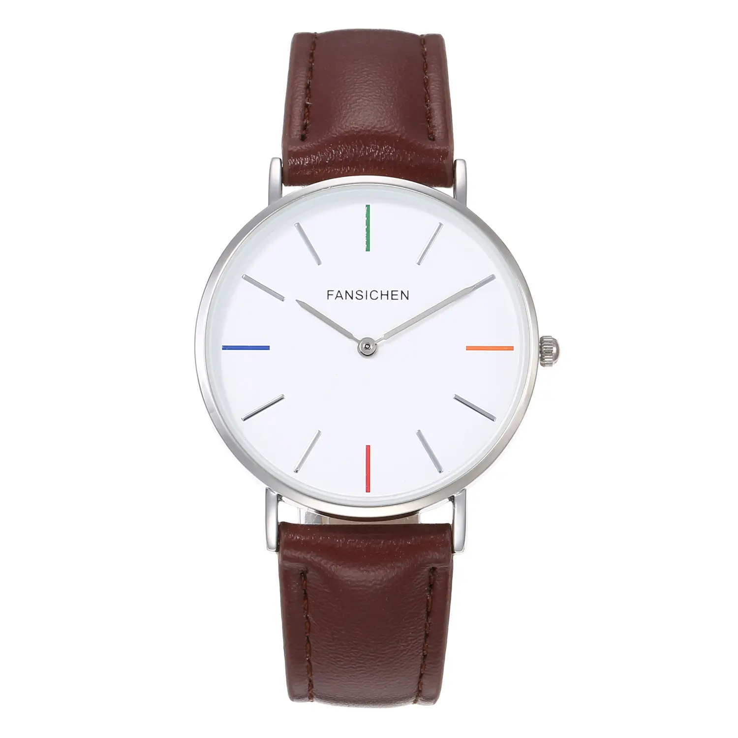 Men's Quartz Watch with Striped Strap & Women's Leather Strap — feature 5