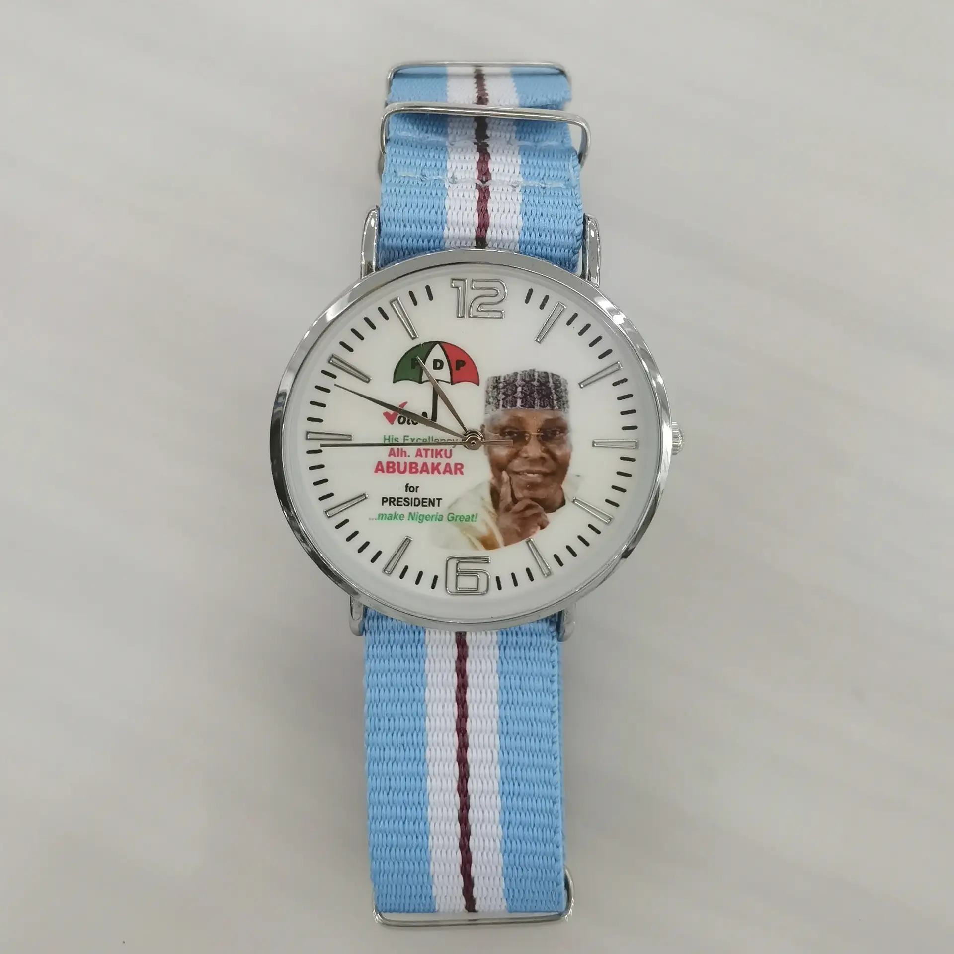 Men's Quartz Watch with Striped Strap & Women's Leather Strap - Image 2