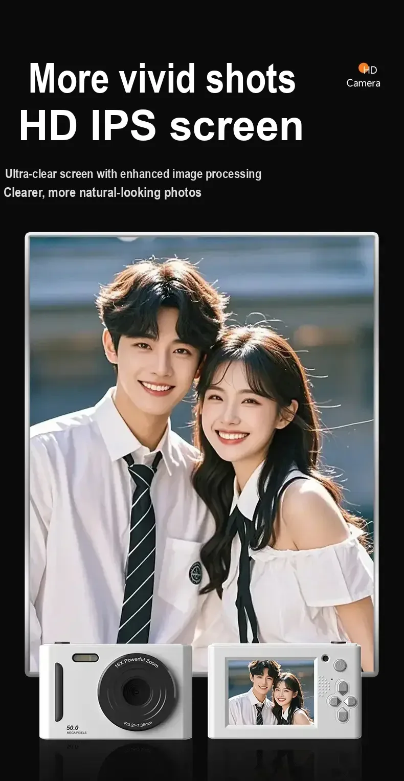 Camera display image featuring a couple portrait and Chinese feature text.