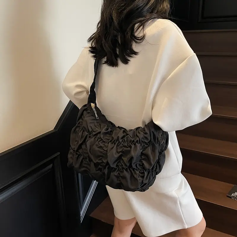 Korean Pleated Cloud Bag Women 2025 New