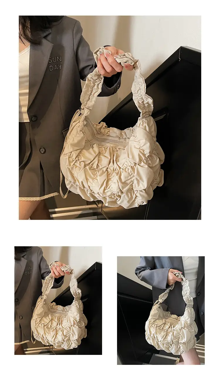 Korean Pleated Cloud Bag Women 2025 New — feature 11