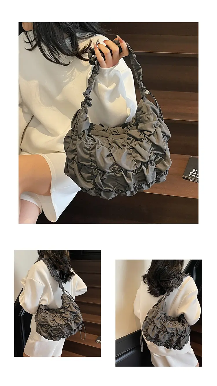 Korean Pleated Cloud Bag Women 2025 New — feature 14