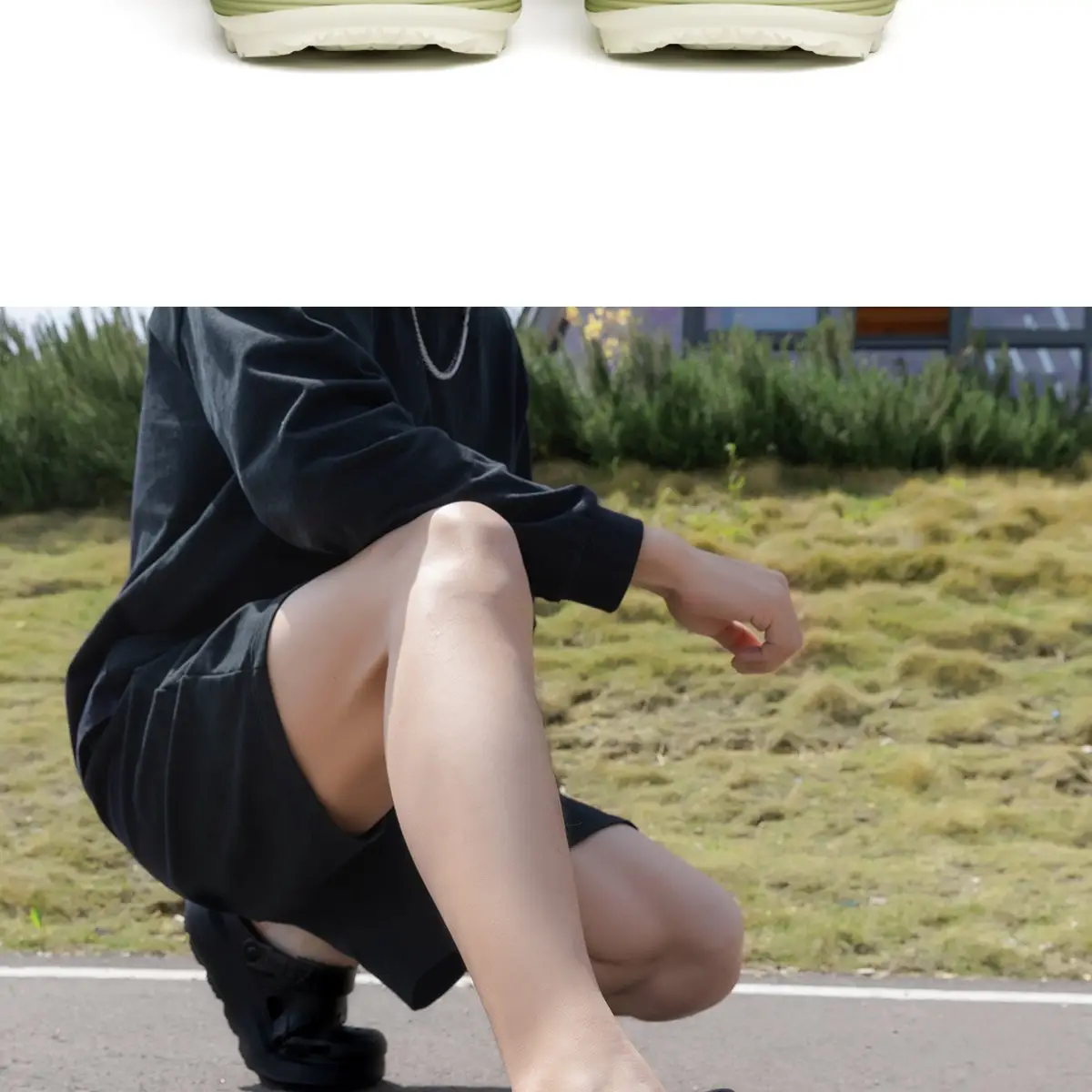 Women's White Thick Sandals Hole Slip-on Summer — feature 20