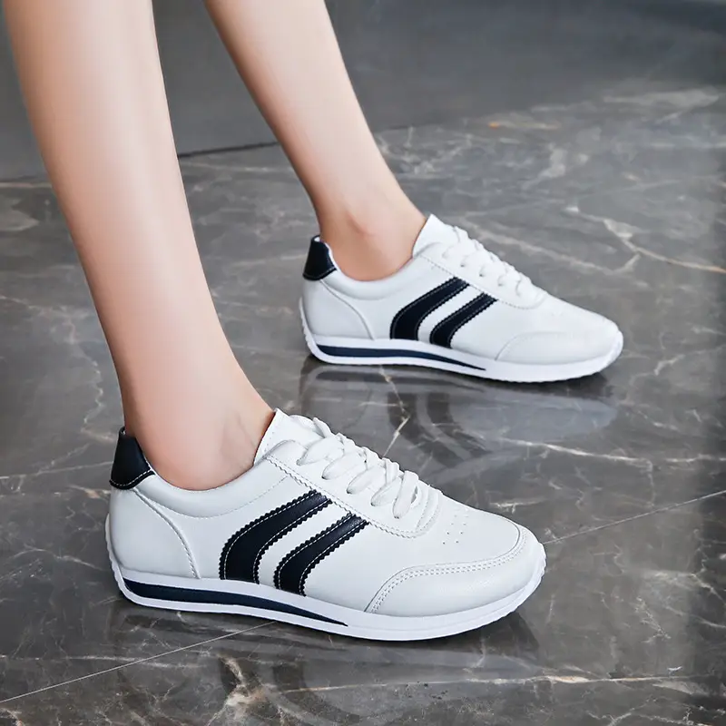 Cross-border Explosions Summer White Shoes Soft Sole All-match Forrest Gump Shoes Lace-up Casual sneaker Soft Leather Running Shoes Women's Shoes - Image 8
