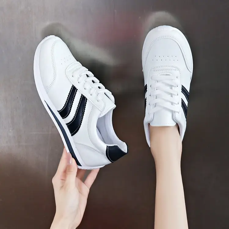 Cross-border Explosions Summer White Shoes Soft Sole All-match Forrest Gump Shoes Lace-up Casual sneaker Soft Leather Running Shoes Women's Shoes - Image 10
