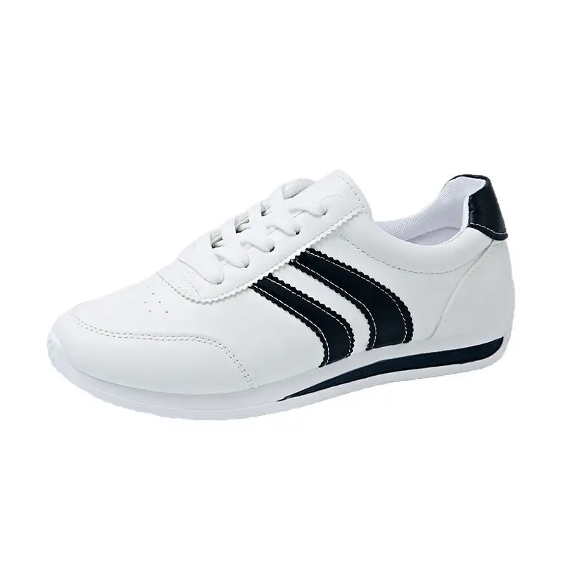 Cross-border Explosions Summer White Shoes Soft Sole All-match Forrest Gump Shoes Lace-up Casual sneaker Soft Leather Running Shoes Women's Shoes - Image 11