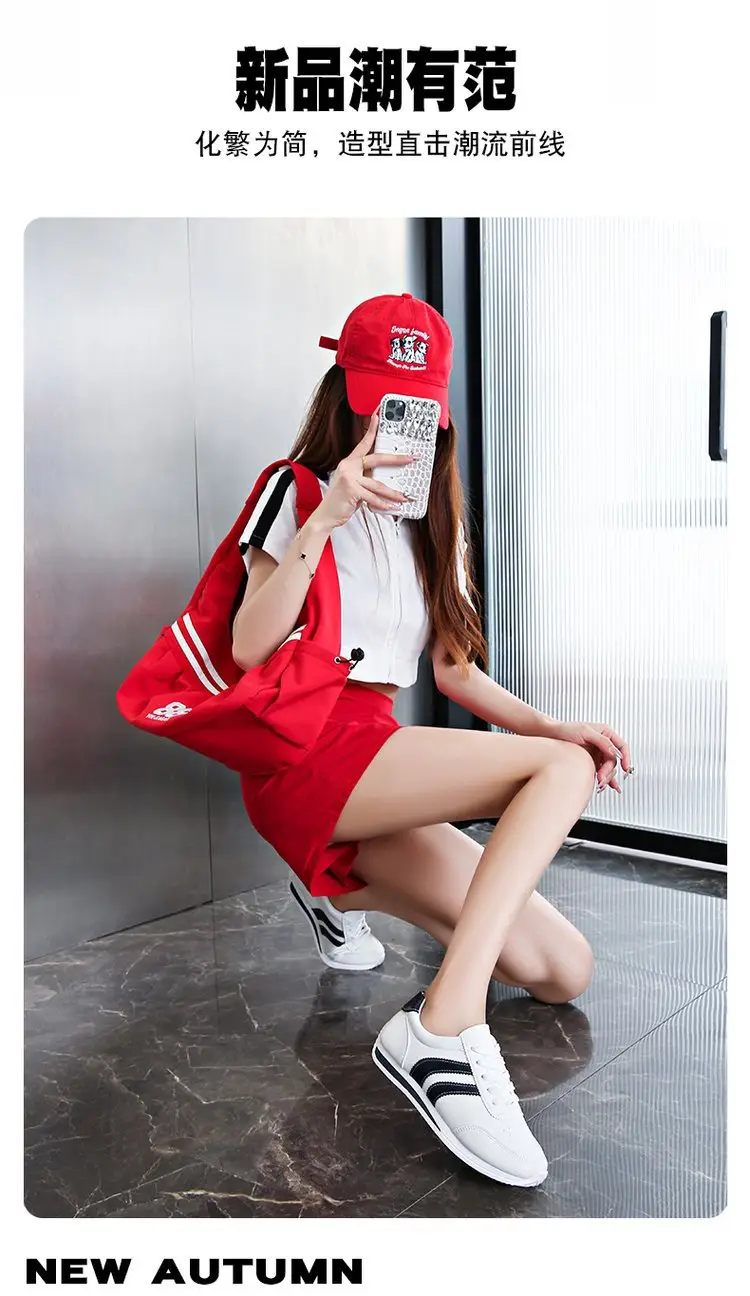 Cross-border Explosions Summer White Shoes Soft Sole All-match Forrest Gump Shoes Lace-up Casual sneaker Soft Leather Running Shoes Women's Shoes — feature 4