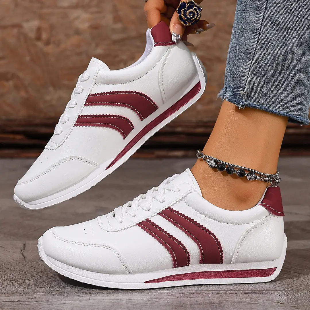 Cross-border Explosions Summer White Shoes Soft Sole All-match Forrest Gump Shoes Lace-up Casual sneaker Soft Leather Running Shoes Women's Shoes - Image 3