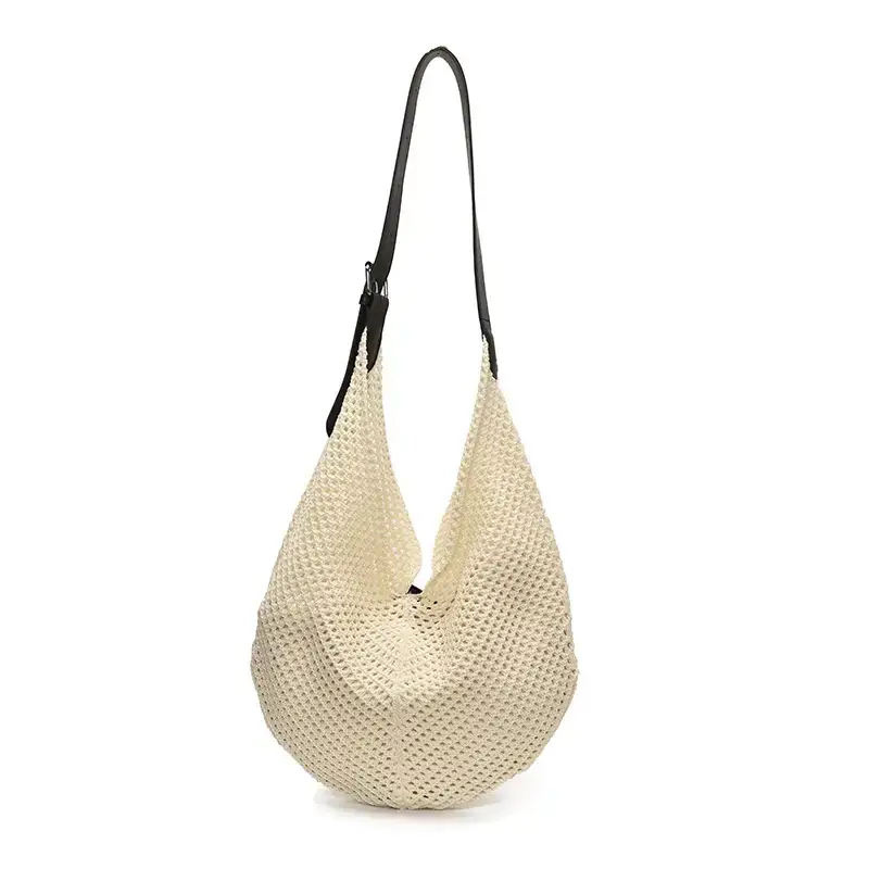 Women's Yellow Waffle Knit Shoulder Bag Travel Casual - Image 2