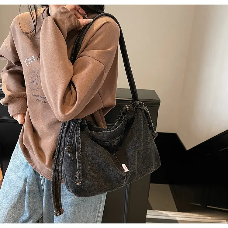 Women Denim Shoulder Bag Large Capacity 2025 Spring — feature 12