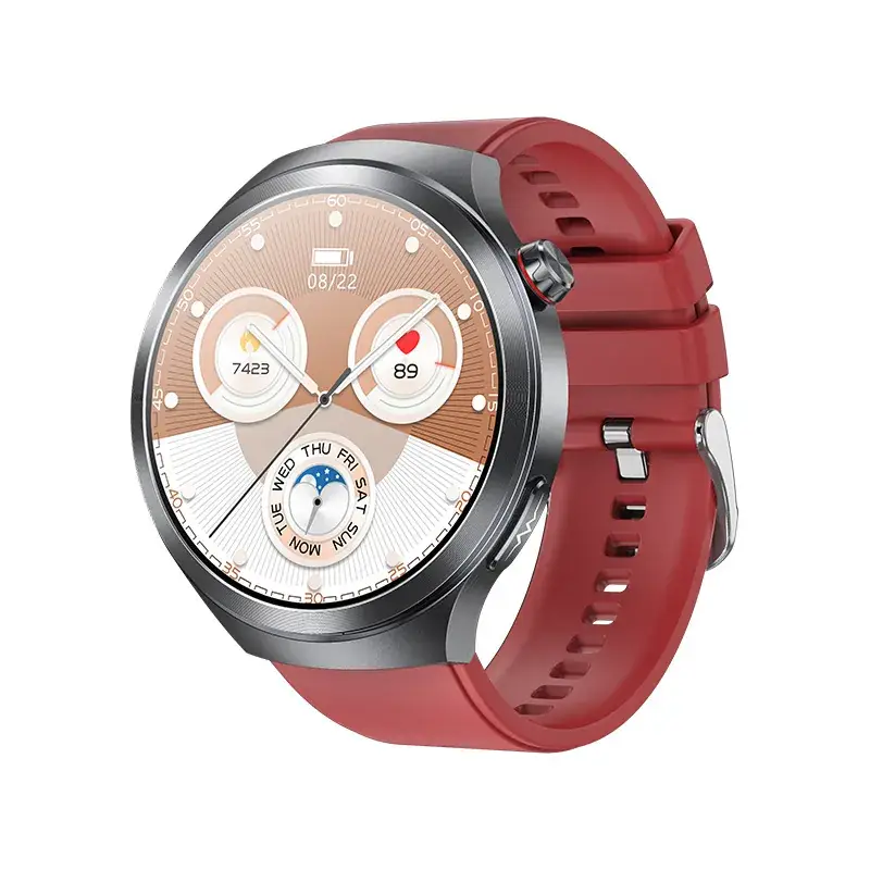 Smart Watch with Bright Blue Dial & 360° Display