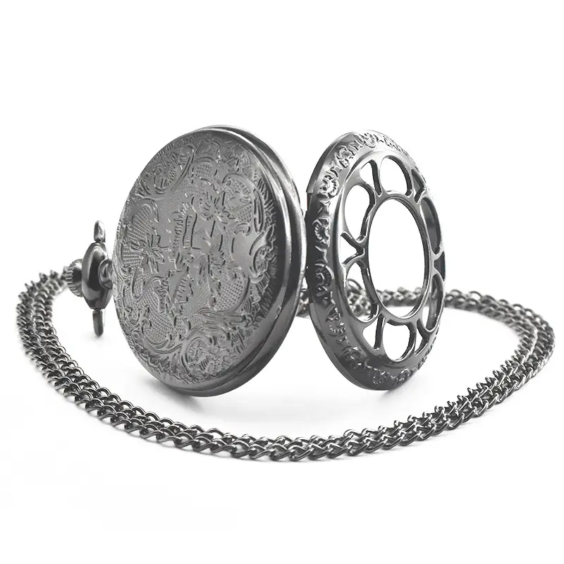 Bronze Sunflower Pocket Watch with Flip Cover & Quartz Movement — feature 9