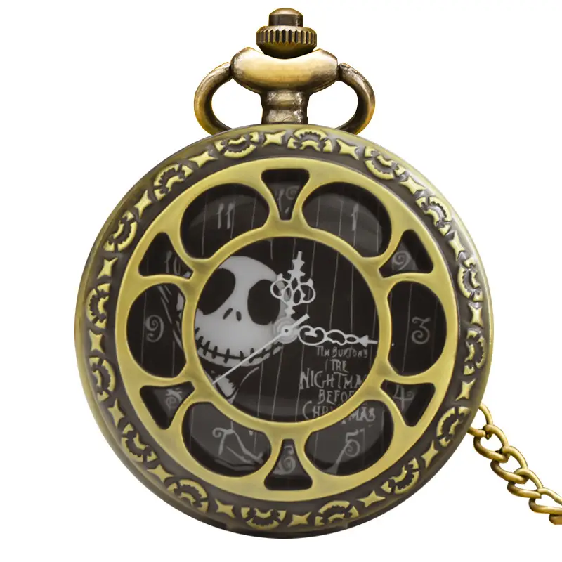 Bronze Sunflower Pocket Watch with Flip Cover & Quartz Movement