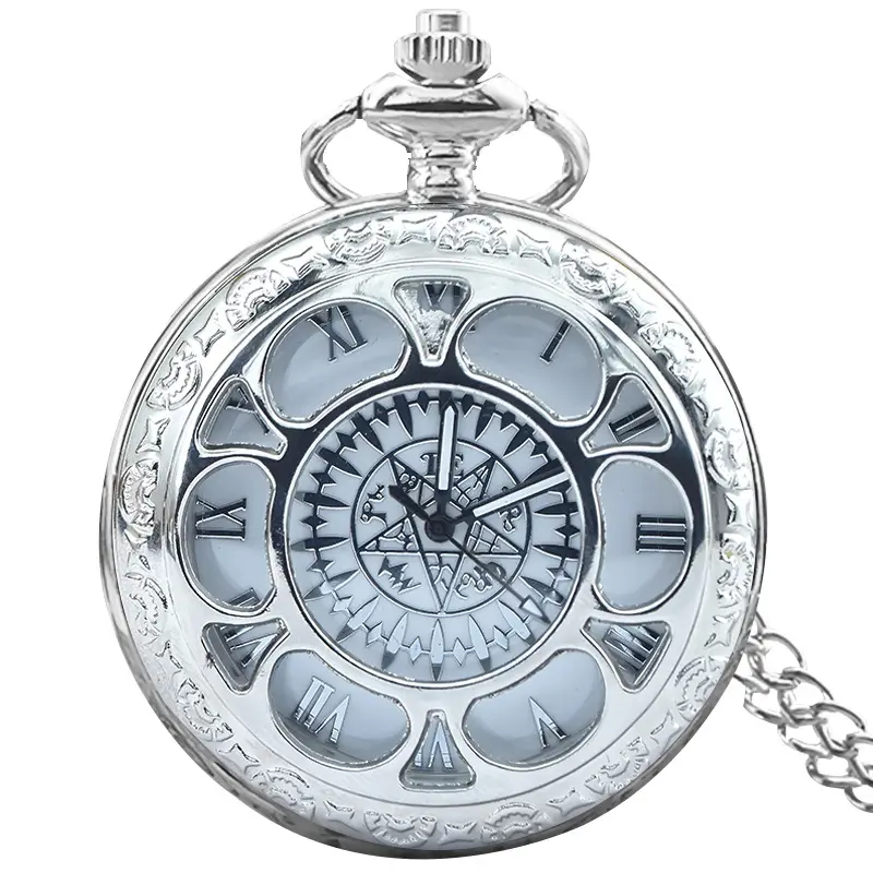 Bronze Sunflower Pocket Watch with Flip Cover & Quartz Movement