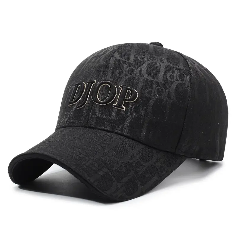 Women's Black Embroidered Baseball Cap with Logo