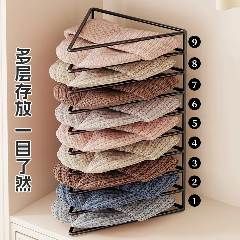 Multi-Functional Hat & Cap Storage Rack 19x16cm Gold Metal - Image 9