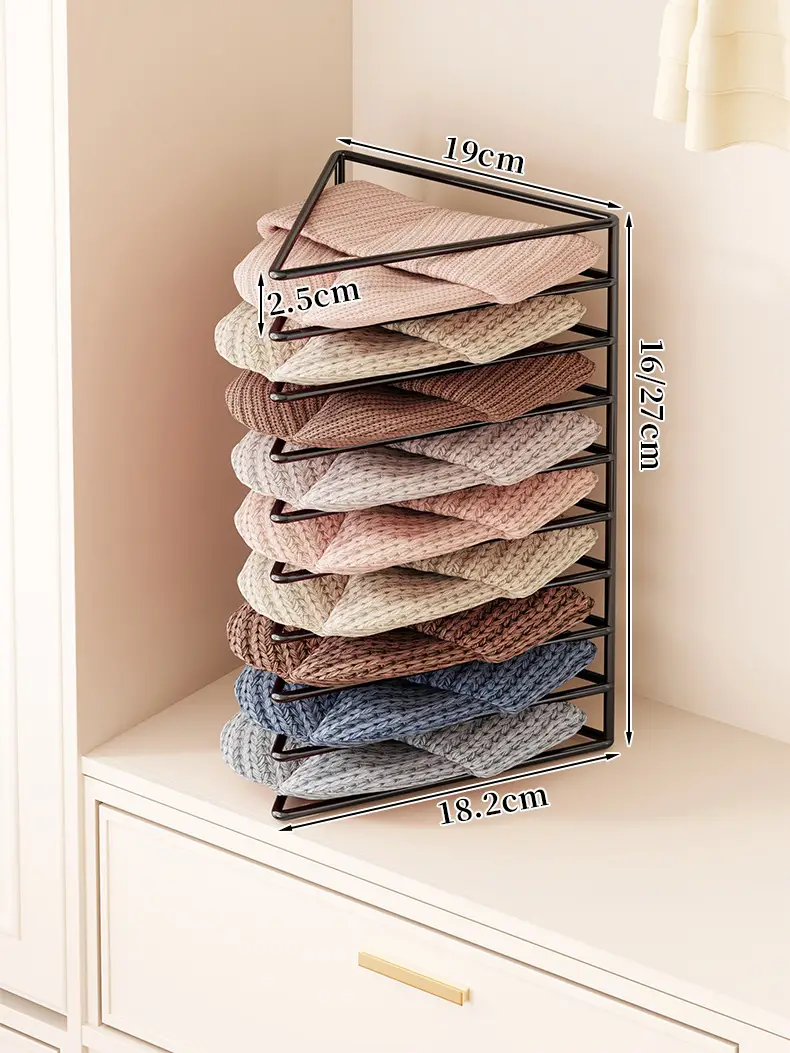 Multi-Functional Hat & Cap Storage Rack 19x16cm Gold Metal — feature 13