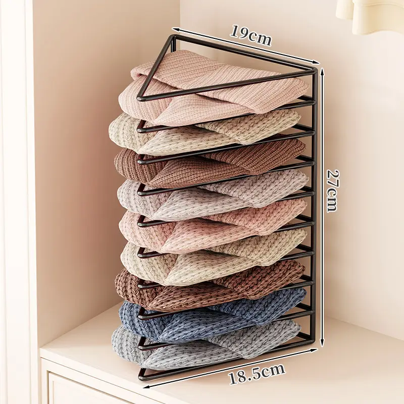 Multi-Functional Hat & Cap Storage Rack 19x16cm Gold Metal - Image 3