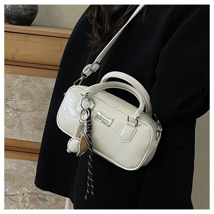 Women's Brown Leather Bowling Bag Shoulder Crossbody 2025 — feature 20