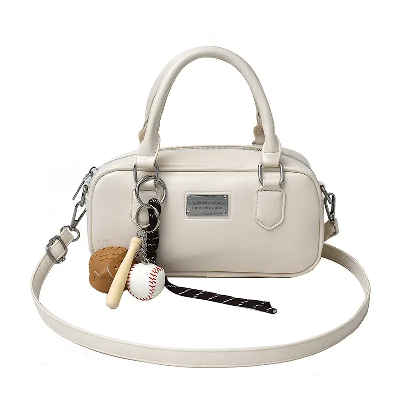 Women's Brown Leather Bowling Bag Shoulder Crossbody 2025 - Image 4