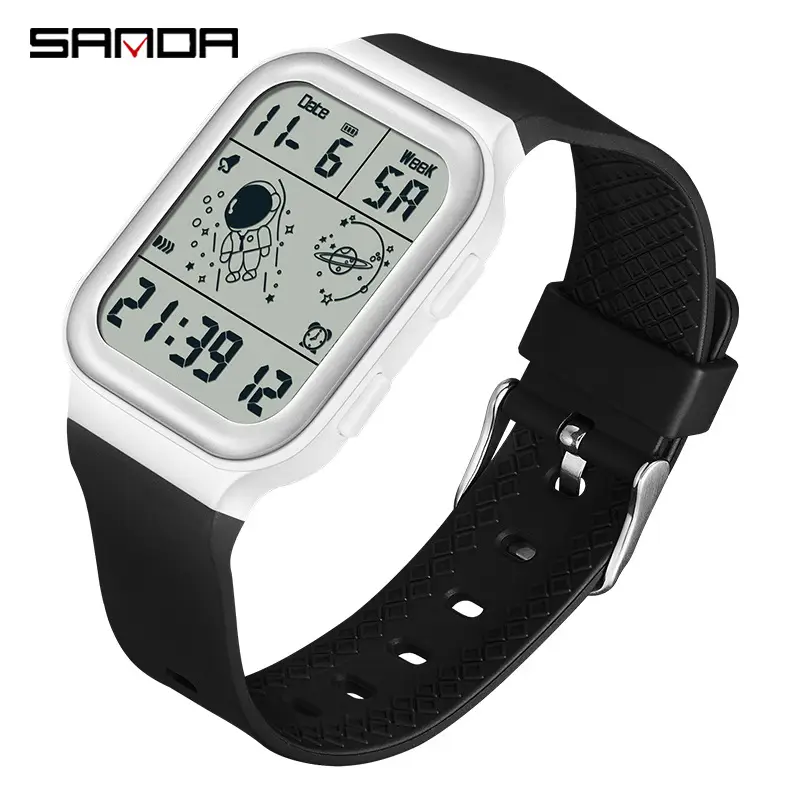 Sanda Astronaut Digital Watch Men Women Detachable Strap - Image 3