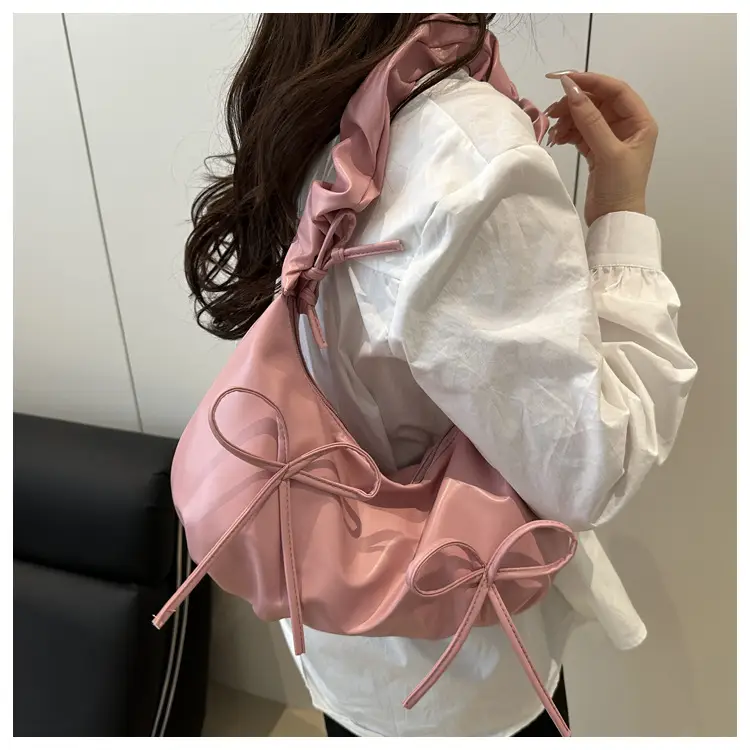 White Pleated Crossbody Bag for Women 2025 Spring — feature 15