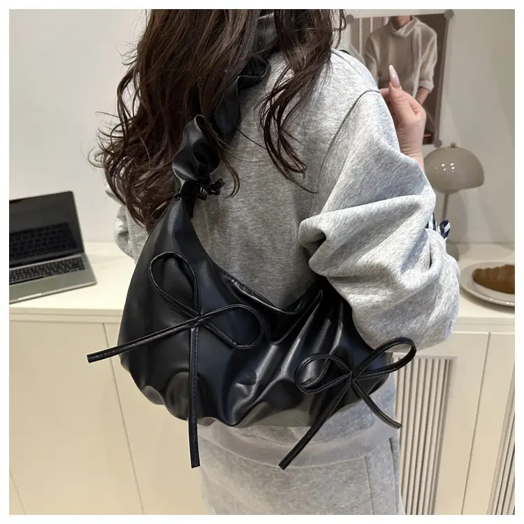 White Pleated Crossbody Bag for Women 2025 Spring — feature 18