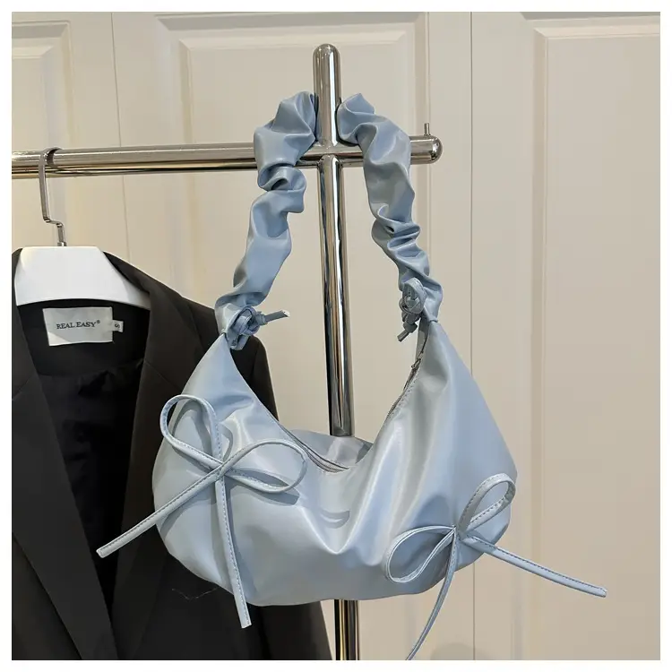 White Pleated Crossbody Bag for Women 2025 Spring — feature 21