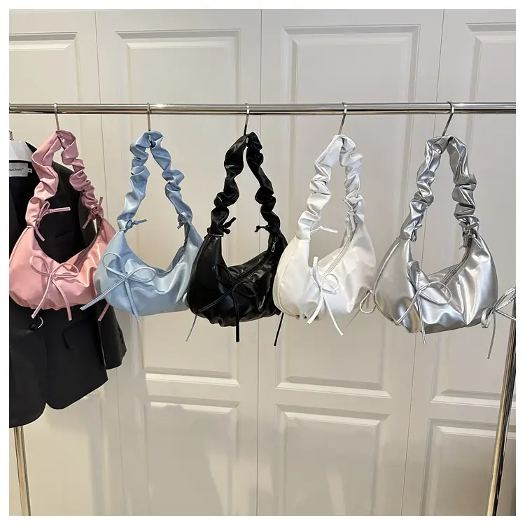 White Pleated Crossbody Bag for Women 2025 Spring — feature 25